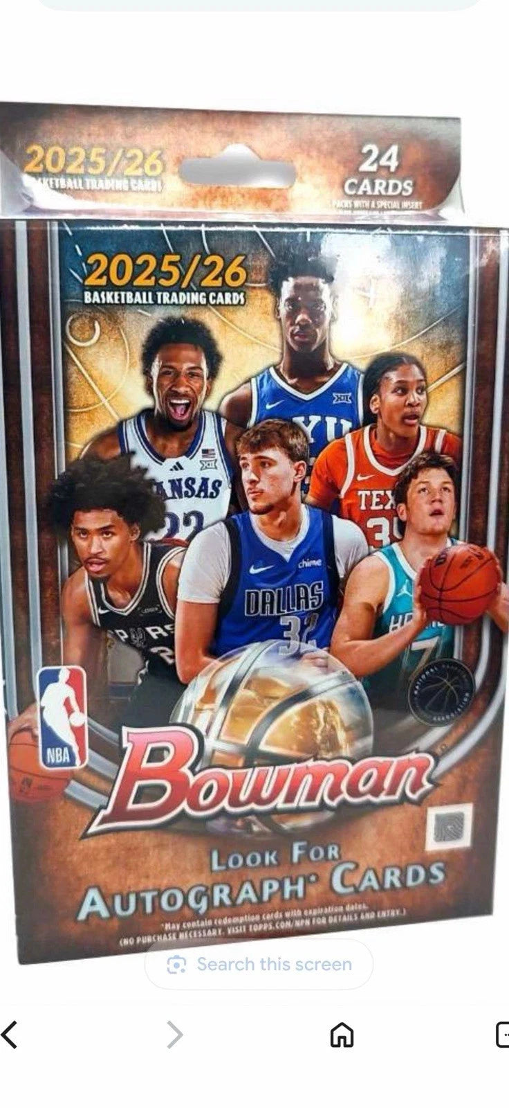 2025-26 Bowman Basketball Hanger Box