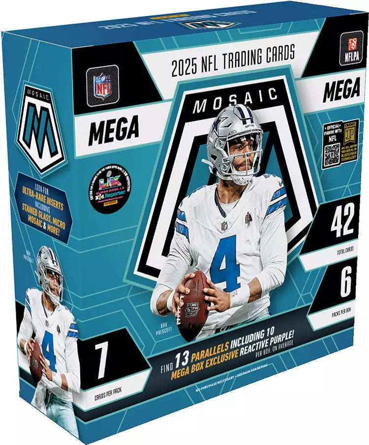 2025-26 Panini Mosaic Football Mega Box (Reactive Purple)