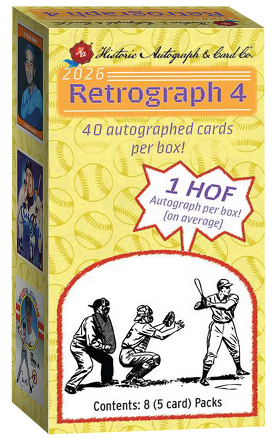 2026 Historic Autographs Retrograph 4 Baseball Hobby Box