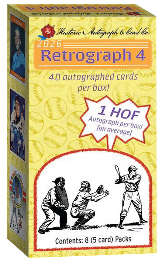 2026 Historic Autographs Retrograph 4 Baseball Hobby Box