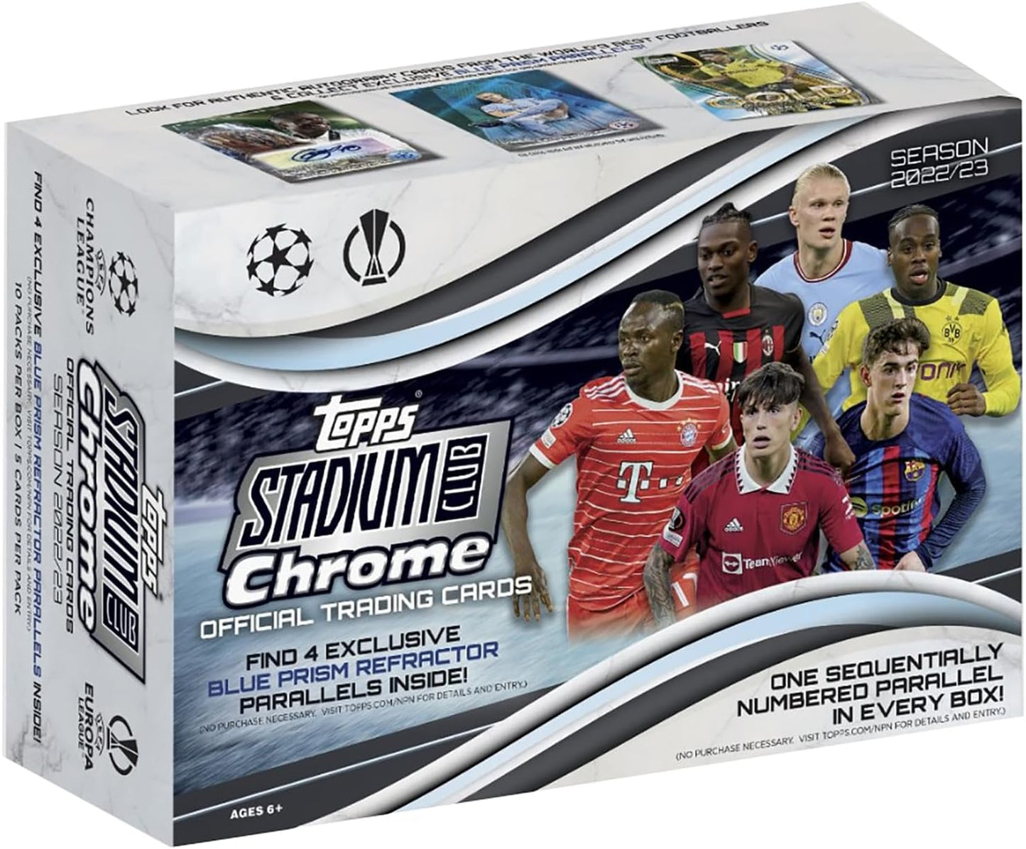 2022-23 Topps UEFA Club Competitions Stadium Club Chrome Soccer Mega Box