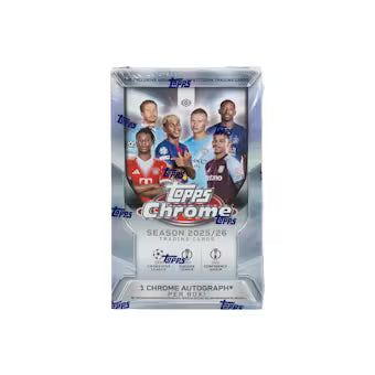 2025-26 Topps UEFA Club Competitions Chrome Soccer Hobby Box