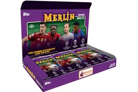 2021 -22 Topps UEFA Champions League Merlin Chrome Soccer Hobby Box