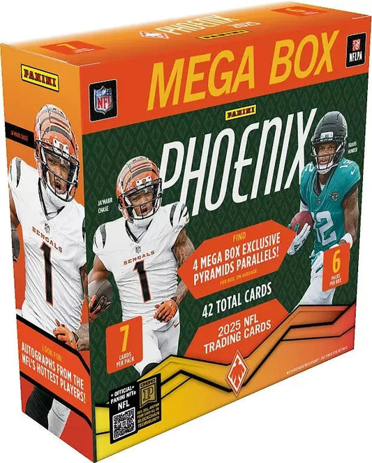 2025 Panini NFL Phoenix Football Trading Card Mega Box