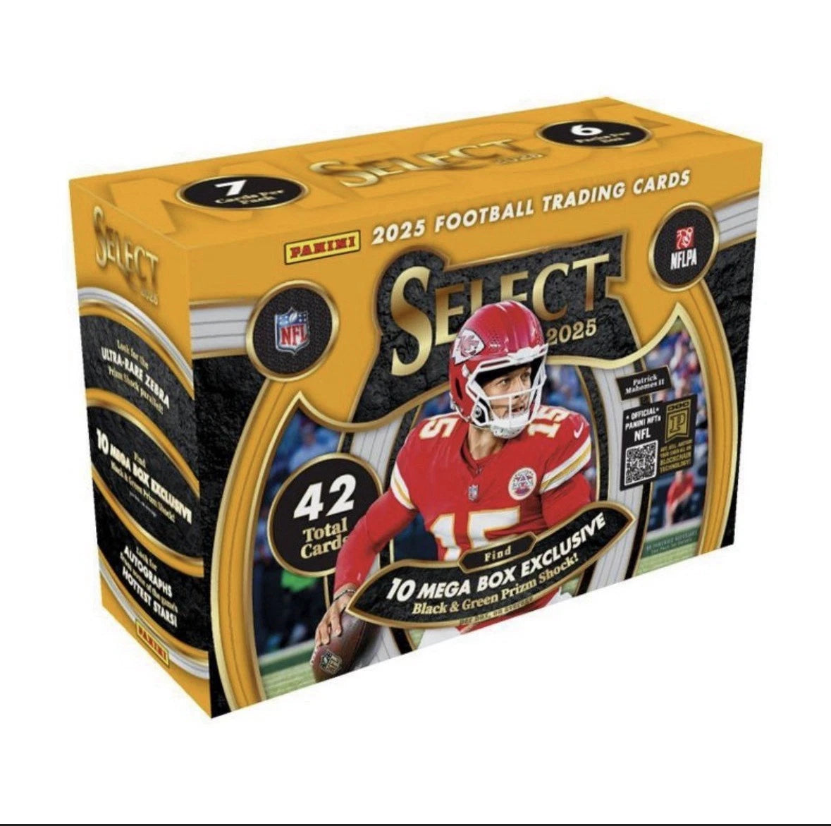 2025 Panini Select Football Mega Box (Black & Green Shock Prizm)
