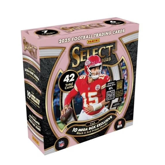 2025 Panini Select Football Mega Box (Black & Red Shock)